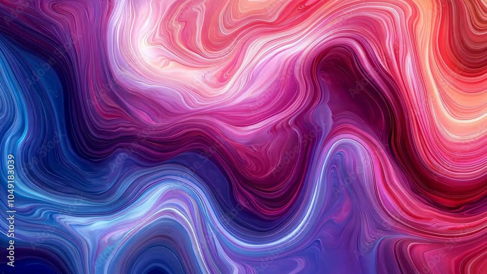 Poster abstract colorful fluid art with vibrant swirl patterns