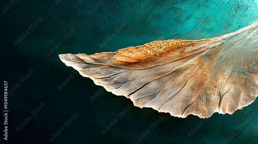 Aufkleber captivating image of a silky smooth skate wing with natural folds and fluid movement captured in an 