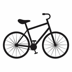 Bicycle Vector Silhouette Design Simple and Classic Bike Illustration