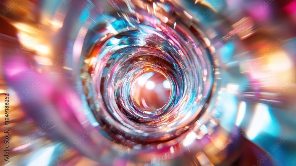Poster a vibrant and swirling vortex of colors creates a sense of dynamic motion and energy, pulling the vi