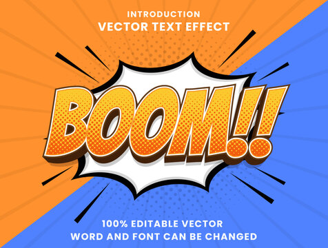 editable text effect comic cartoon style