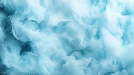 Obraz premium A soft blue abstract pattern resembling swirling smoke creates an airy atmosphere, embodying calmness and fluidity in a beautifully rendered ethereal composition.