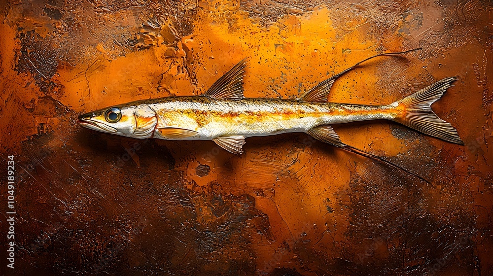 Poster close up of a whiting fish showcasing its natural skin textures and subtle details this image can be