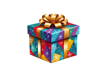 Bright and Colourful Gift Box for Birthday or Christmas Celebration