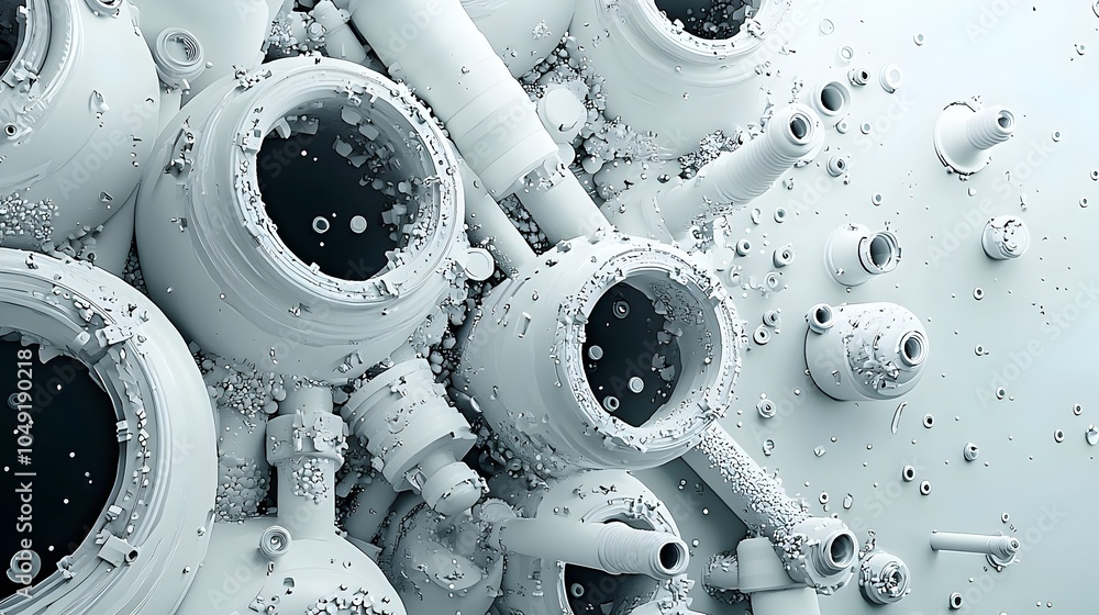 Poster close up shot showcasing the smooth internal surfaces of pvc pipes designed to minimize friction and