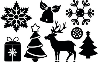 Festive Christmas Icon Vector Set Perfect Holiday Graphics Collection
