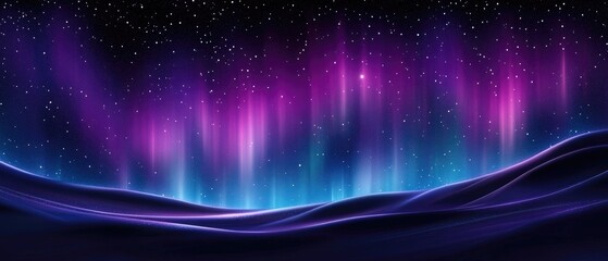 Super Ultrawide Abstract Background With Purple And Blue Northern Lights