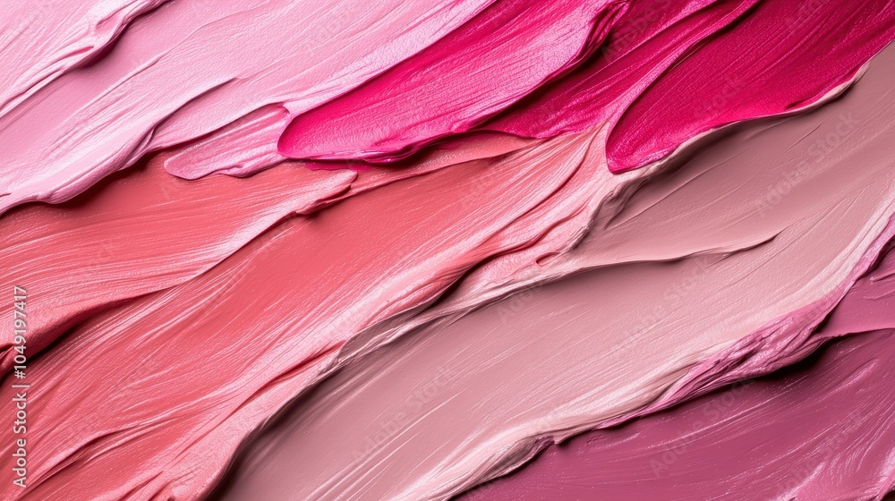 Aufkleber the image displays bold pink and red brush strokes arranged in an abstract, flowing manner, creating