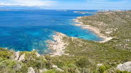 Cala d'inferno viewpoint in Maddalena island , Italy