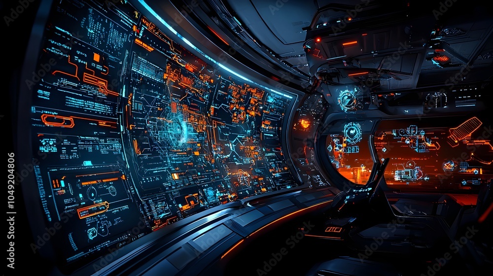 Poster Curved state of the art OLED television showcasing its visuals in a sophisticated dimly lit room setting creating an immersive cinematic atmosphere for entertainment and relaxation