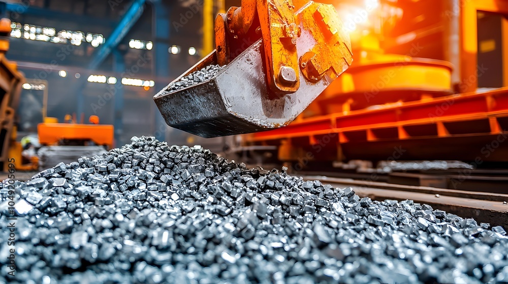 Aufkleber cutting edge technology refining raw aluminum ore for efficient and innovative industrial production