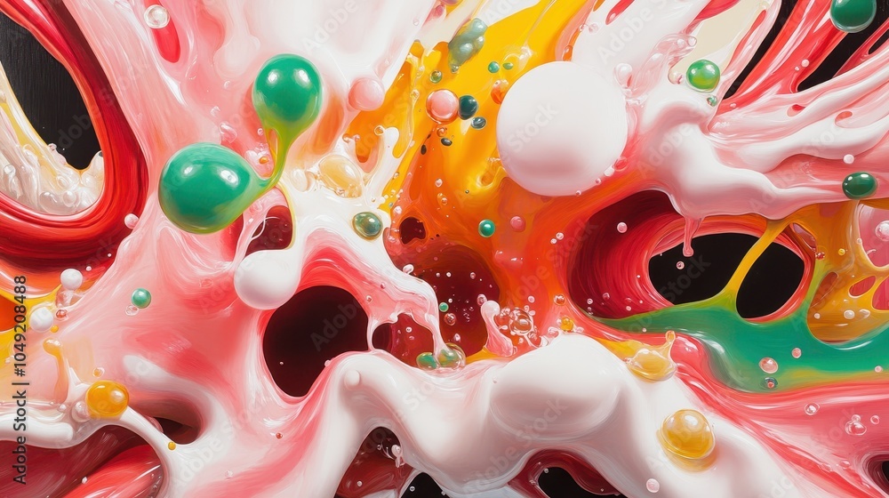 Poster an explosion of vivid colors splashes across the canvas, creating a dynamic, energetic feeling with 