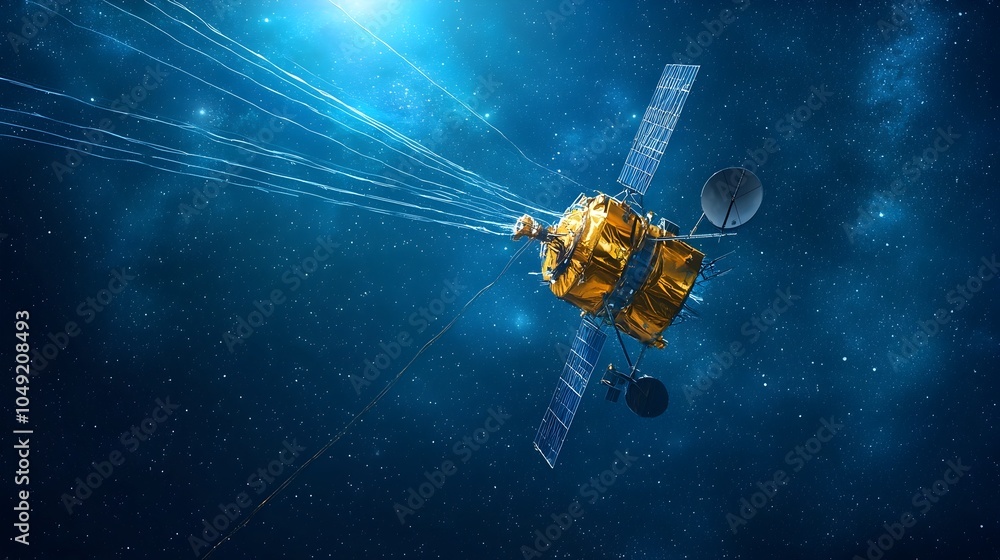 Aufkleber a space cleaning satellite utilizes advanced tether technology to actively capture and remove floati