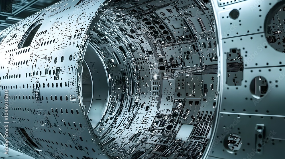 Poster detailed cross section view of aluminum alloy material used in aerospace engineering and constructio