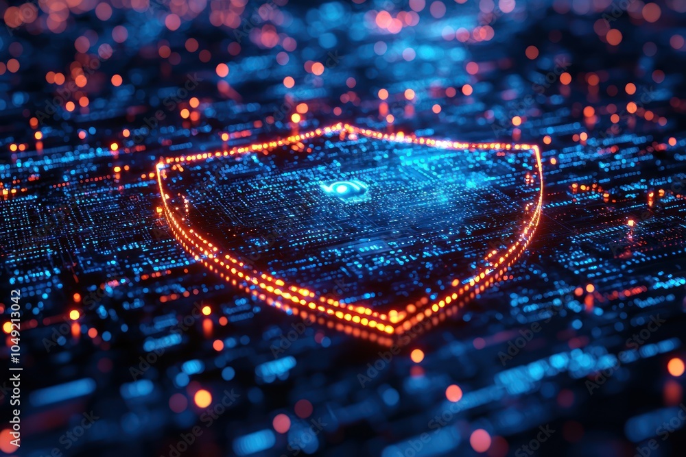 Poster a digital shield protecting a circuit board in a cyberspace