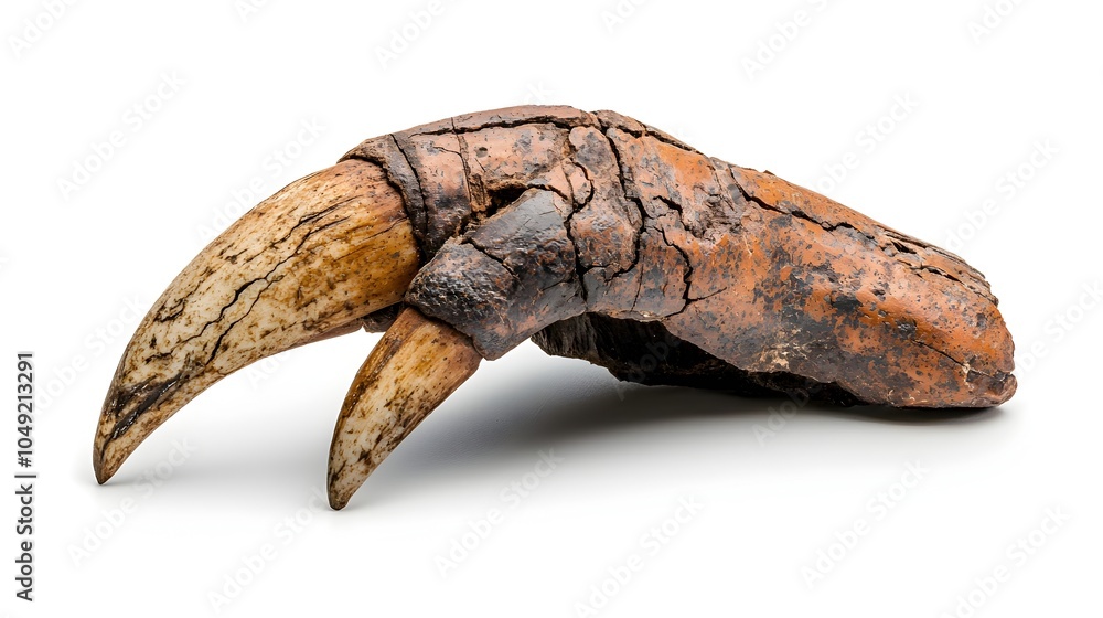 Poster detailed view of an intricately preserved theropod dinosaur claw fossil a relic from a prehistoric e