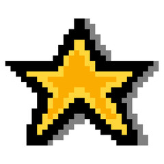 Obraz premium Star shape in pixel art style