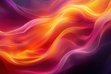 Obraz premium Abstract Background with Wavy Lines and Glowing Particles