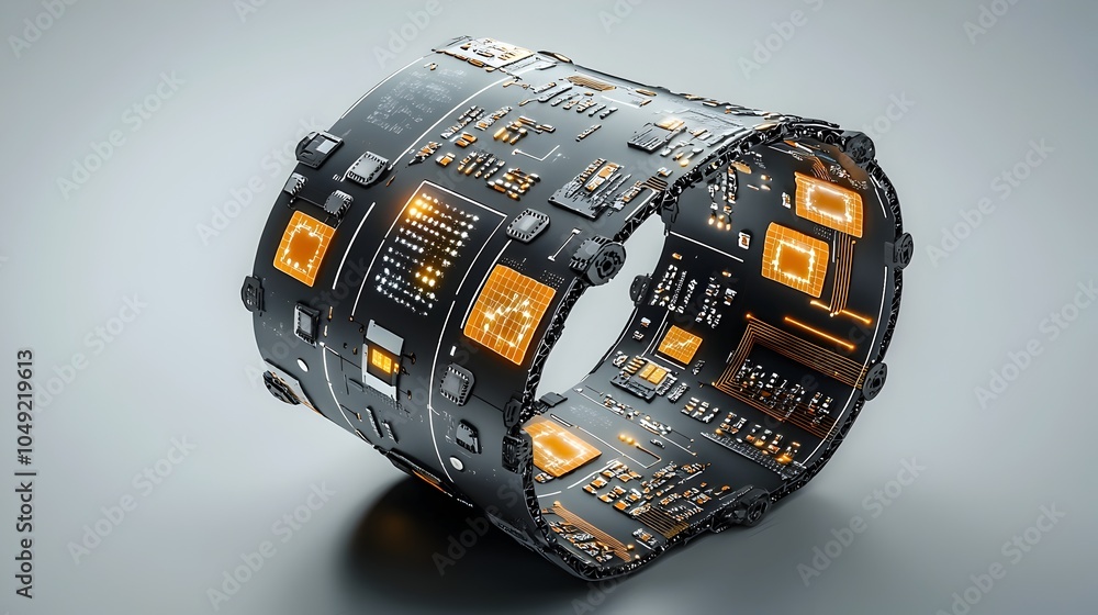 Aufkleber Flexible graphene based electronics effortlessly bending folding and conforming to various shapes and surfaces