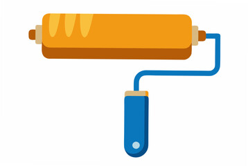  Paint roller on white background