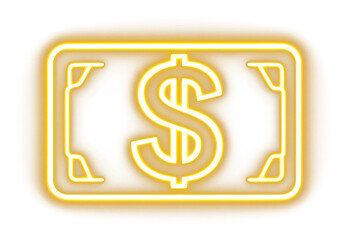 Fototapeta premium PNG Money neon illustration lighting.