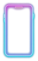 PNG Phone neon illustration futuristic.