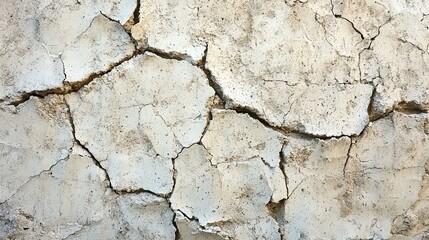 Fototapeta premium Cracked Concrete Wall with Rough Texture