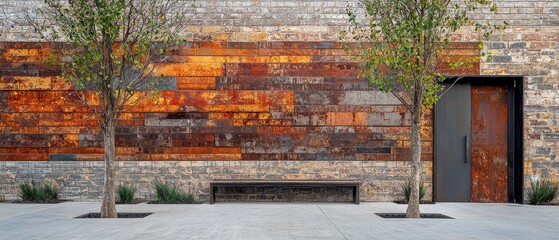 Rustic Brick Wall with Shades of Red and Brown
