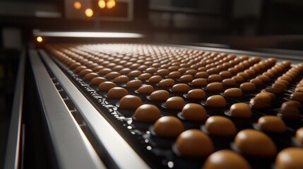 Obraz premium Egg Production Line in Industrial Setting