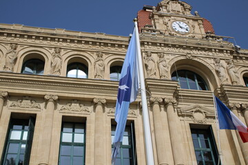 City Hall of Cannes, built in 1876, is an elegant building situated just below the castle hill. France.