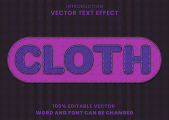 embroidery stitch knit 3d logo mock up template Editable text Effect Style