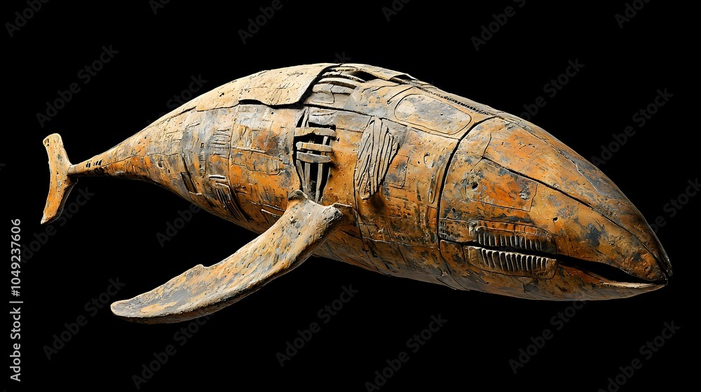 Poster majestic plesiosaur fossil unearthed from prehistoric seabed revealing elongated neck and flippers o