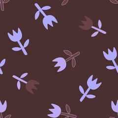 Abstract floral seamless retro flower pattern for fabrics and linens