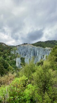 Putangirua Pinnacles scenic reserve, earth pillar formation 