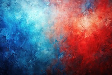 Obraz premium Abstract art background painting with red and blue silhouettes