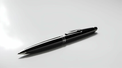 pen lying on a white table
