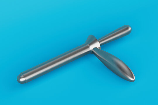 Surgical Stainless Steel Medical Instruments Proctoscope for Examine The Insides Of Anus And Rectum. 3d Rendering