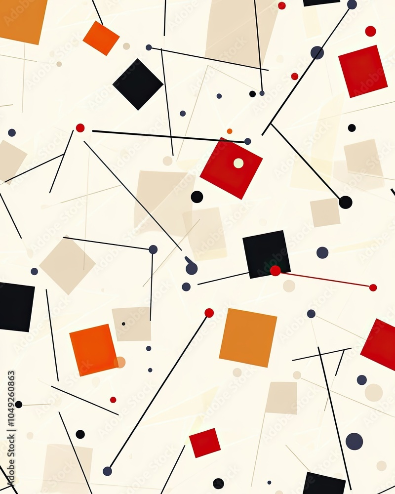 Aufkleber Bold Geometric Patterns With Sharp Lines on a Neutral Backdrop