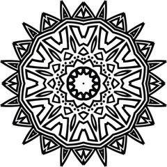 Flower Mandala Coloring Pages Circular Pattern in Form of Mandala With Flower for Henna, Mehndi, Tattoo, Decoration Decorative Ornament in Ethnic Oriental Style.