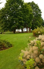 Spa park with gazebo in Bechyne Spa Czech Republic