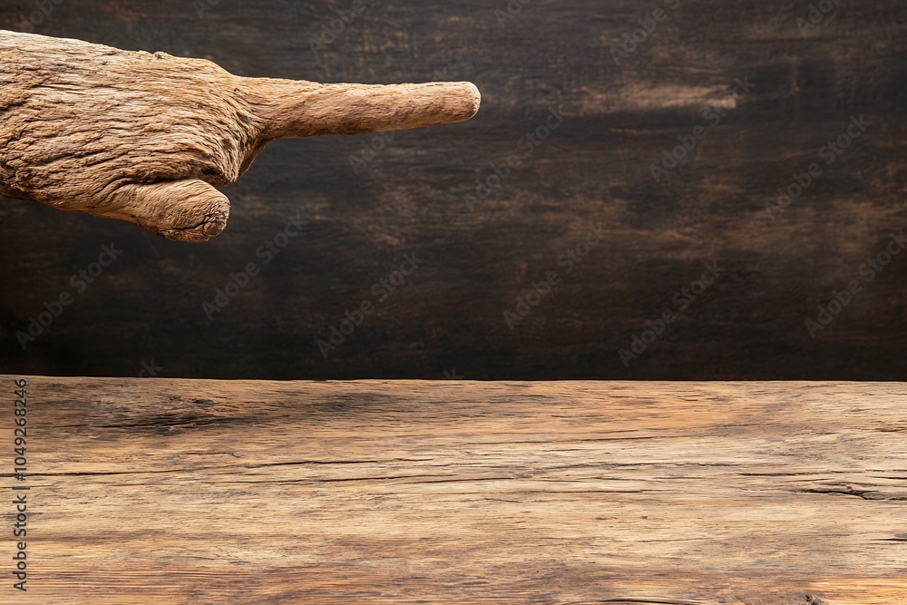 Poster Natural Wooden Texture Background with Intriguing Knot and Unique Surface Ideal for Design Projects : Generative AI