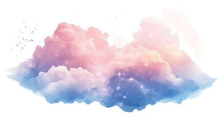 Fototapeta premium PNG Radiant nebula glow clouds illustration ethereal.