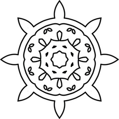 Luxury Mandala Circular Pattern in Form of Mandala With Flower for Henna, Mehndi, Tattoo, Decoration Decorative Ornament in Ethnic Oriental Style.