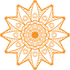 Mandala Clipart Circular Pattern in the Form of a Mandala Decorative Ornament in Ethnic Oriental Style.