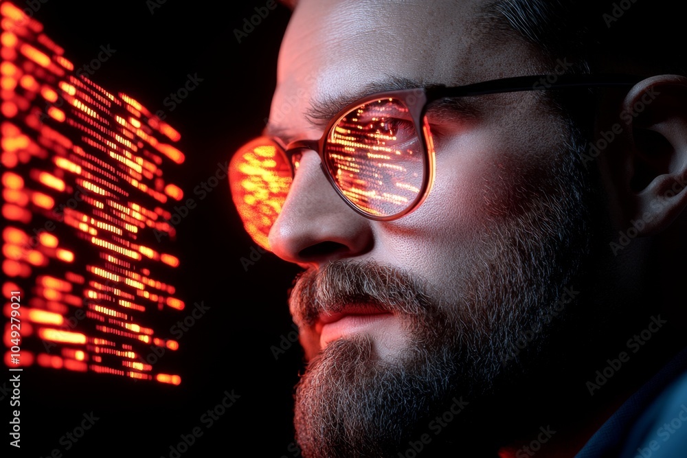Aufkleber A cyberpunk hacker taking control of a megacorpâ€™s digital infrastructure, surrounded by neon lights and glowing code