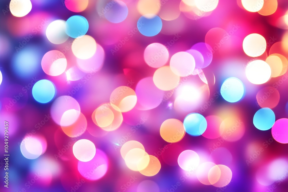 Aufkleber vibrant festive multicolored bokeh lights creating a dreamy atmosphere : generative ai