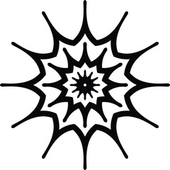 Fototapeta premium Mandala Pattern Ideas Circular Pattern in Form of Mandala With Flower for Henna, Mehndi, Tattoo, Decoration Decorative Ornament in Ethnic Oriental Style.