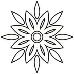 Mandala Pattern Tattoo Circular Pattern in the Form of a Mandala Decorative Ornament in Ethnic Oriental Style.