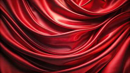 Obraz premium smooth red satin background with asymmetrical folds