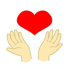 手とハート